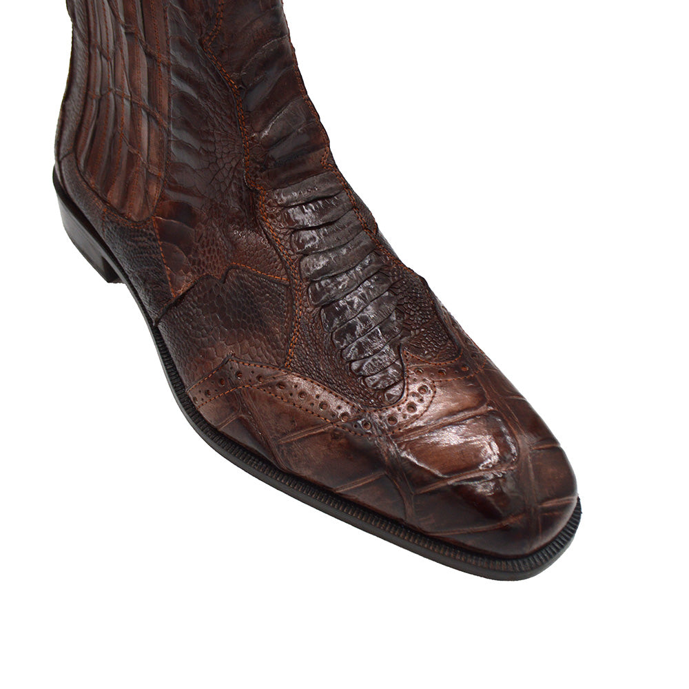 Mauri 1092 Alligator/Ostrich Leg Boot - Hand Painted Colors