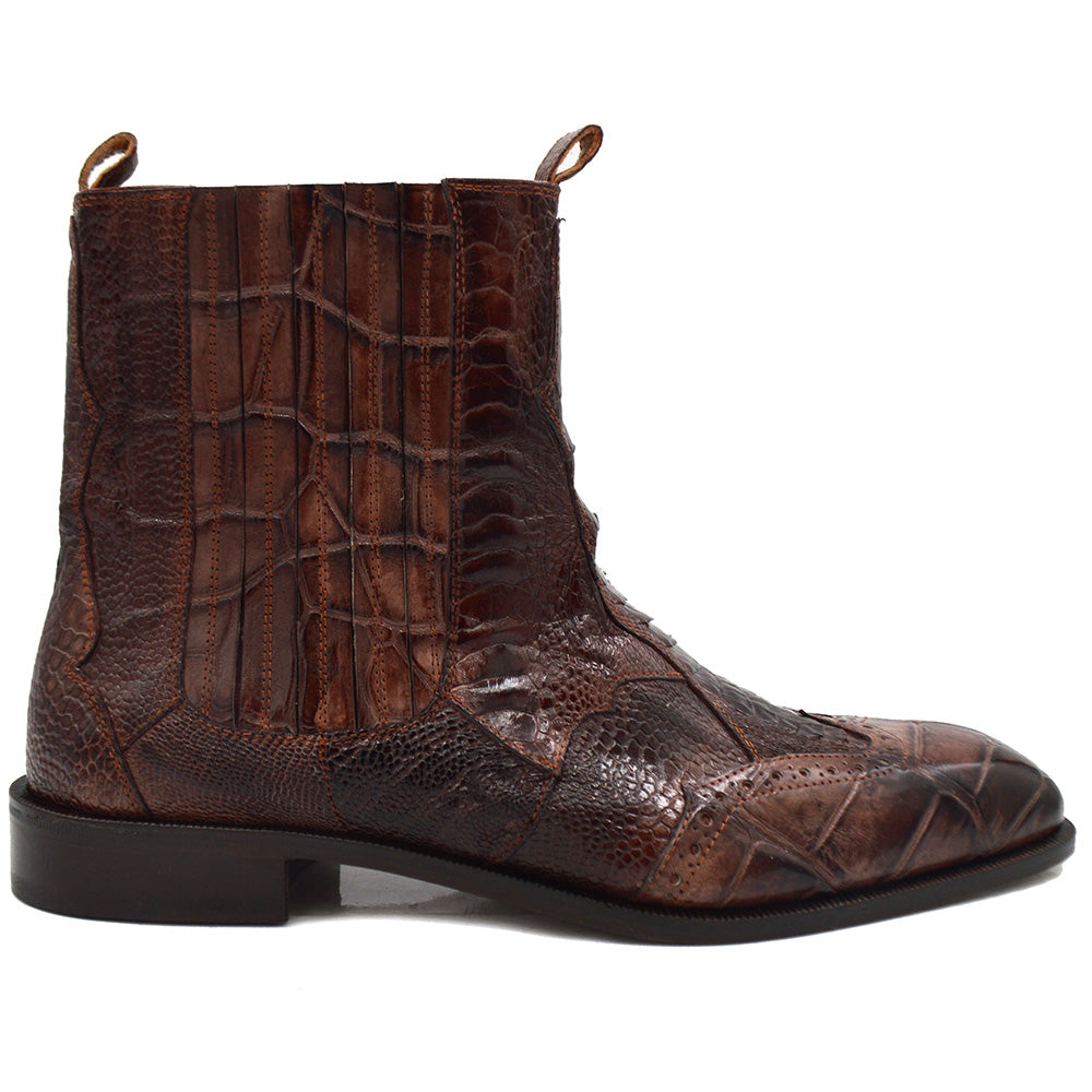 Mauri 1092 Alligator/Ostrich Leg Boot - Hand Painted Colors