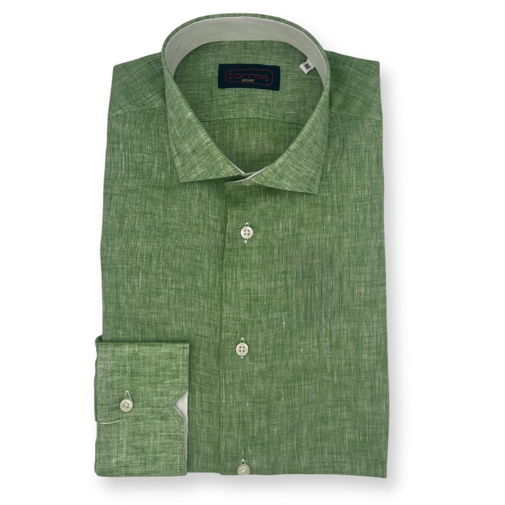 Torras Premium 100% Italian Linen Long-Sleeve Shirt | Cellini Uomo Torras Premium 100% Italian Linen Long-Sleeve Shirt | Cellini Uomo