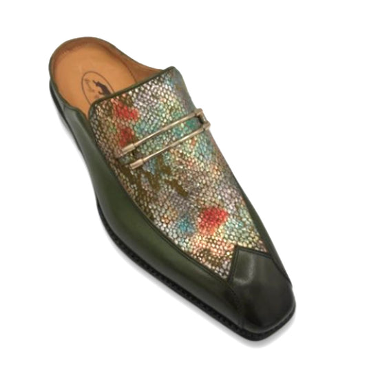 Sheriff Collection 2441-2002 Python and Calf Slip-On Half Shoes