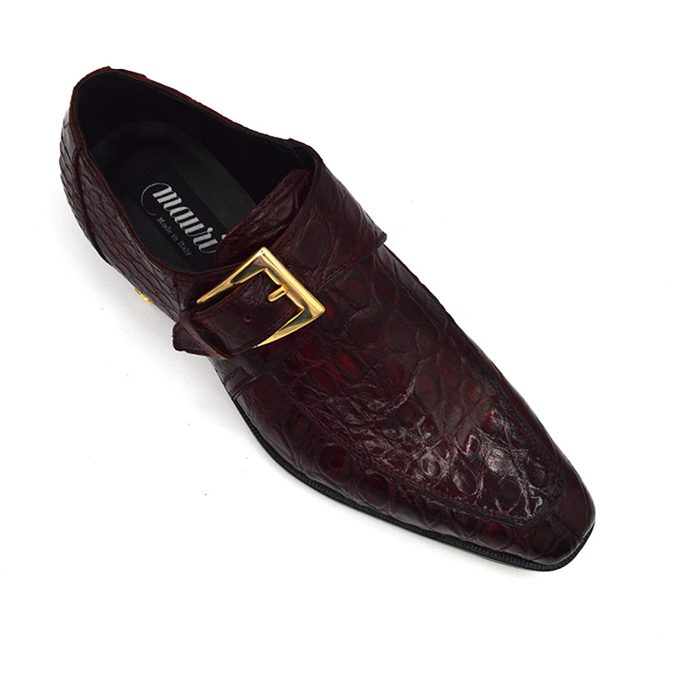 Mauri 1172 Burgundy Monk Strap Gator