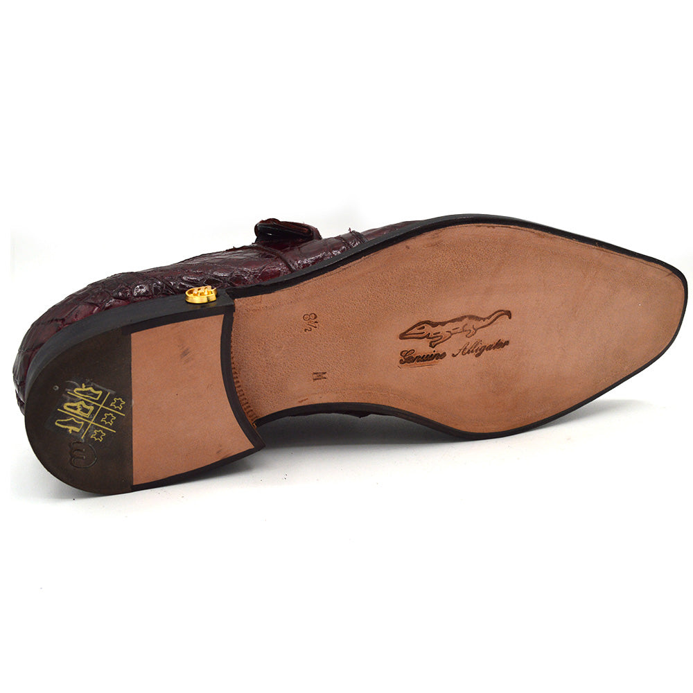 Mauri 1172 Burgundy Monk Strap Gator