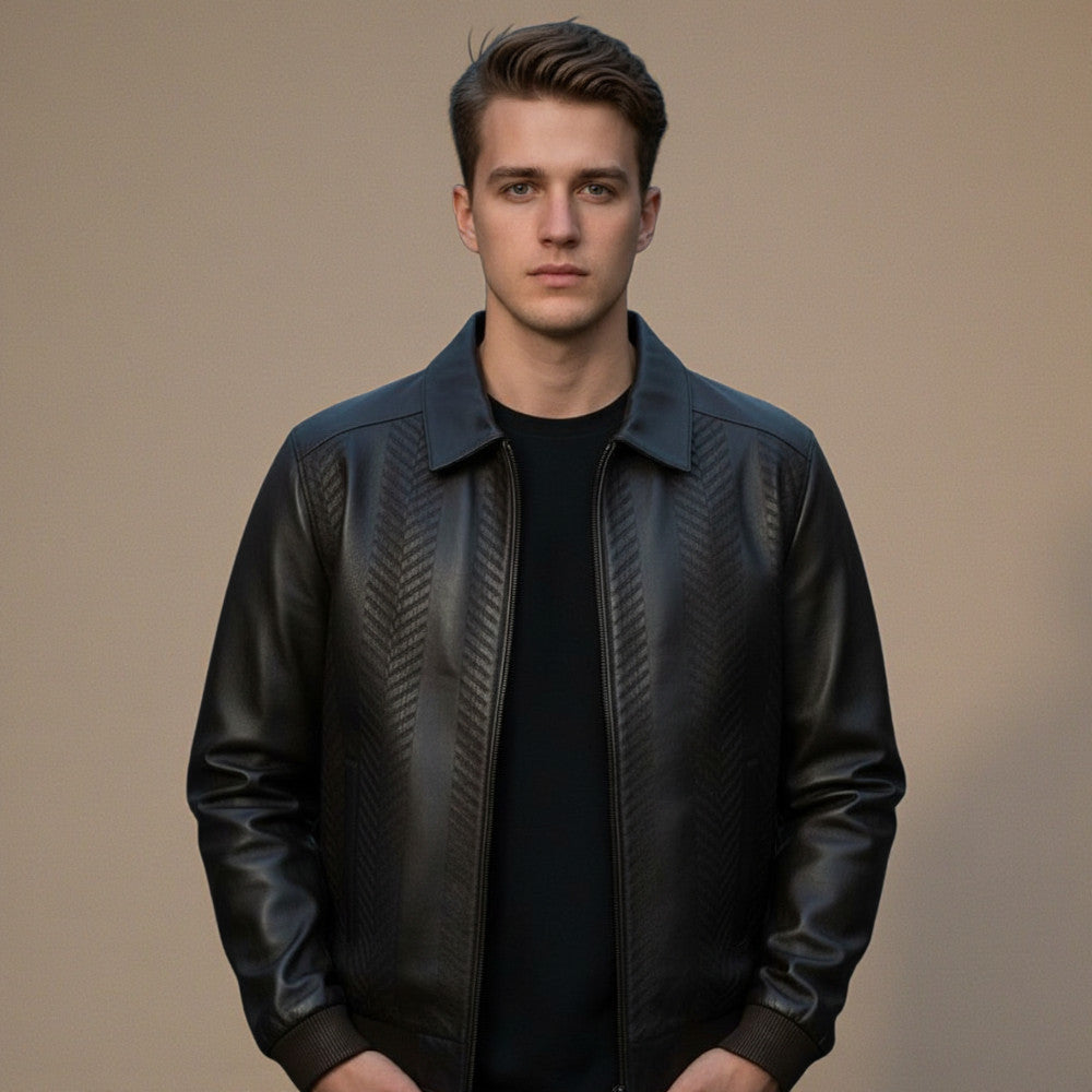 Torras 100% Lambskin Leather Jacket N82H527 - Cellini Uomo 