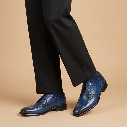 Toscana 1292 Calf & Croc Lace Up
