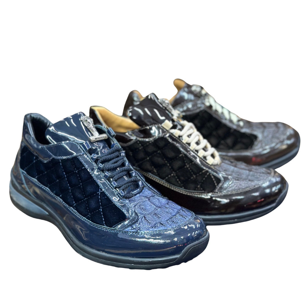 Mauri 8415 Patent Leather, Hornback and Velvet Sneakers
