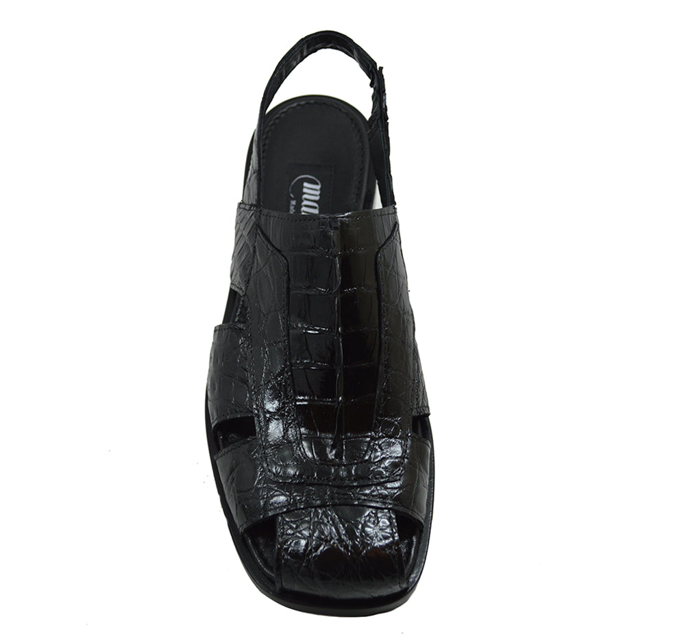 Mauri 1687 Black Crocodile Sandal  - Extra 30% Off At Checkout