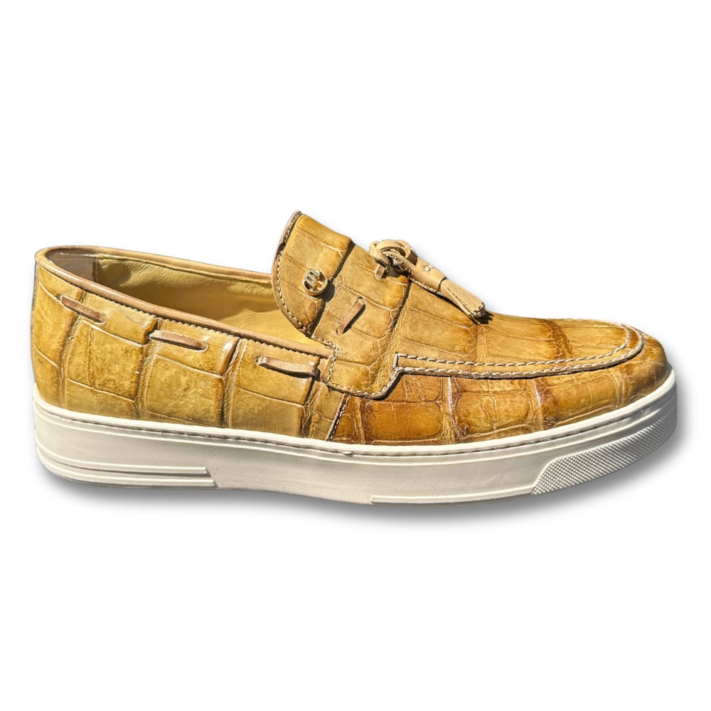 Mauri 8800 Alligator Calf Hand Painted Sneakers - Cellini Uomo 