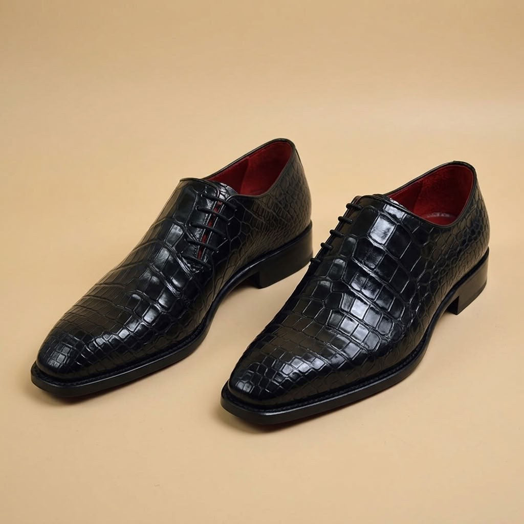 Sheriff Collection 2218 Alligator Lace-Up Shoes featuring alligator leather, lace-up design, and classic style.