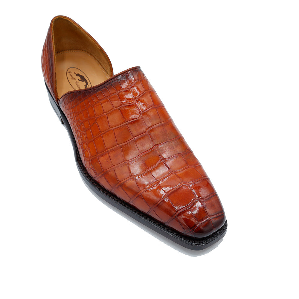 Sheriff Collection 22106 Orange Alligator Ambassador Loafer