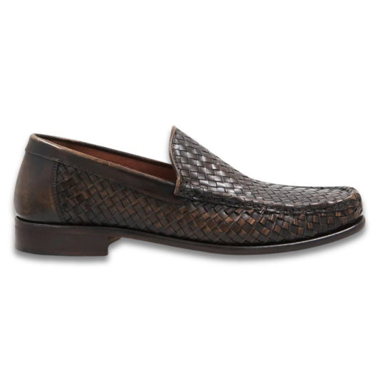 Bruno Magli Tonio Brown Woven Loafer