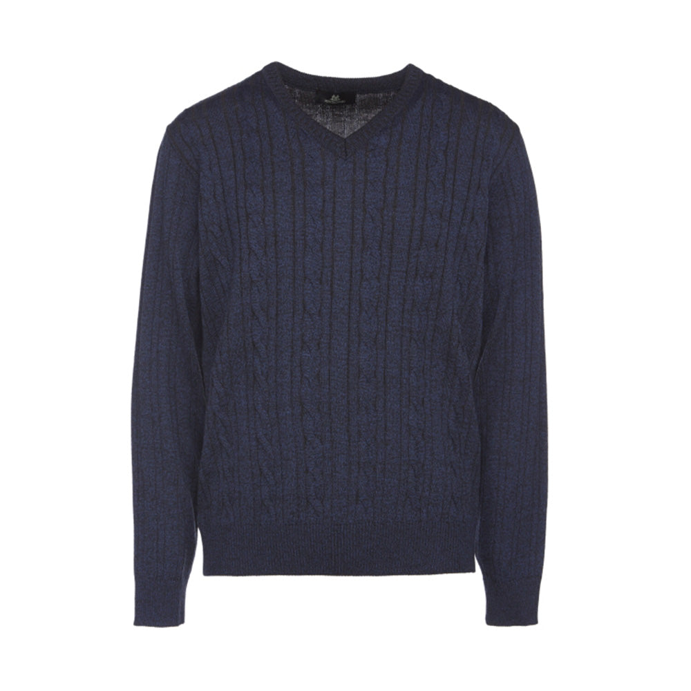 Montechiaro V-Neck Navy Italian Sweater 26124730M - Cellini Uomo 