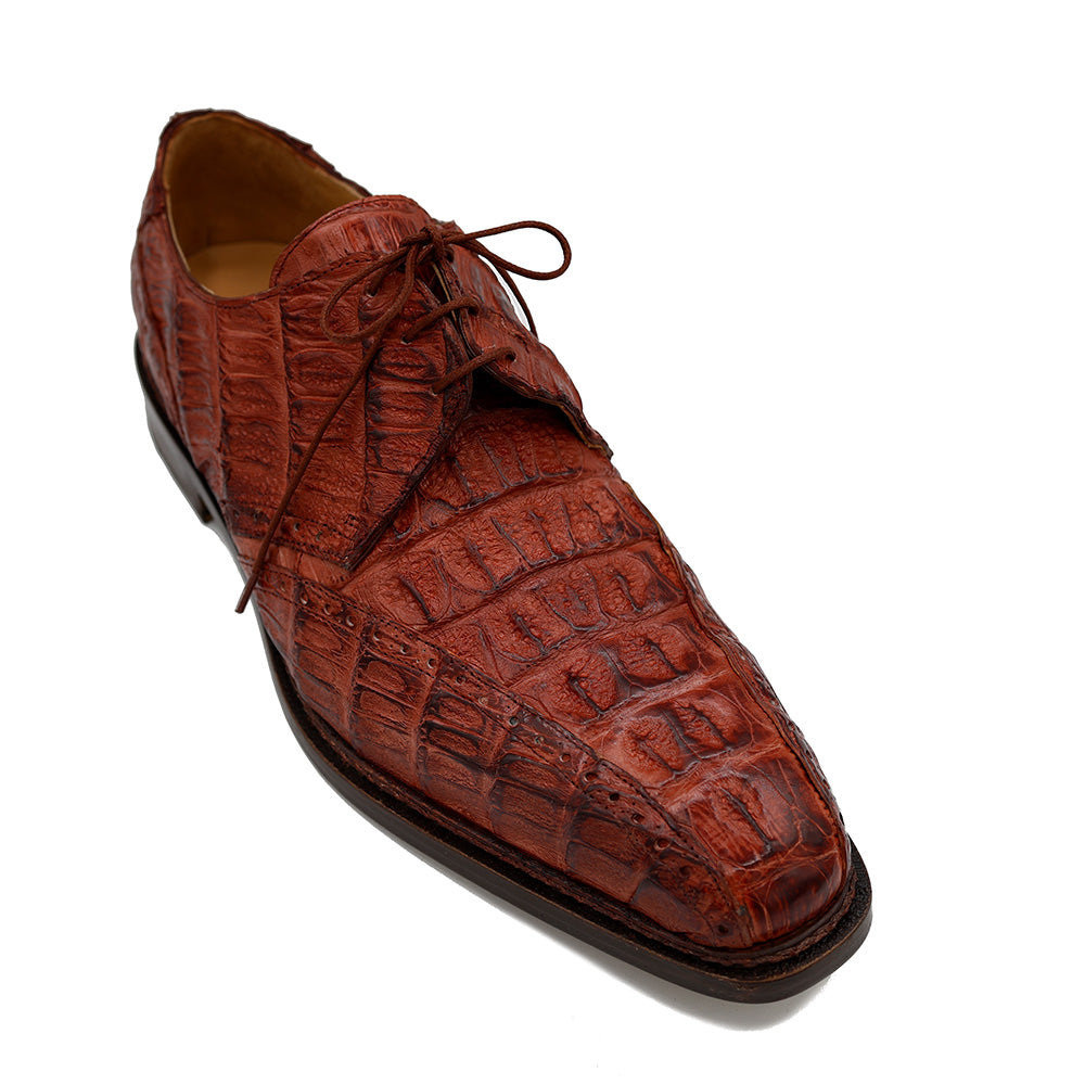 Mauri 2670 Caiman Hornback Gold Dress Shoes - Cellini Uomo 