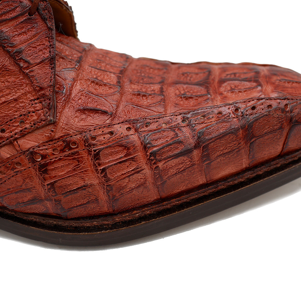 Mauri 2670 Caiman Hornback Gold Dress Shoes - Cellini Uomo 