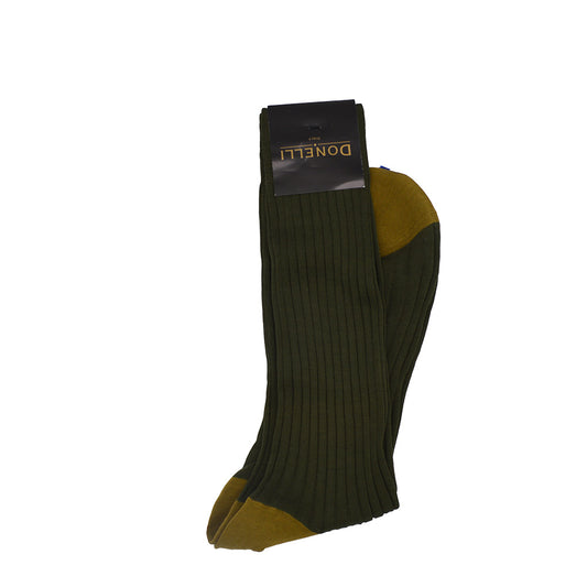 Men's Cotton Socks Avocado and Olive - Cellini Uomo 