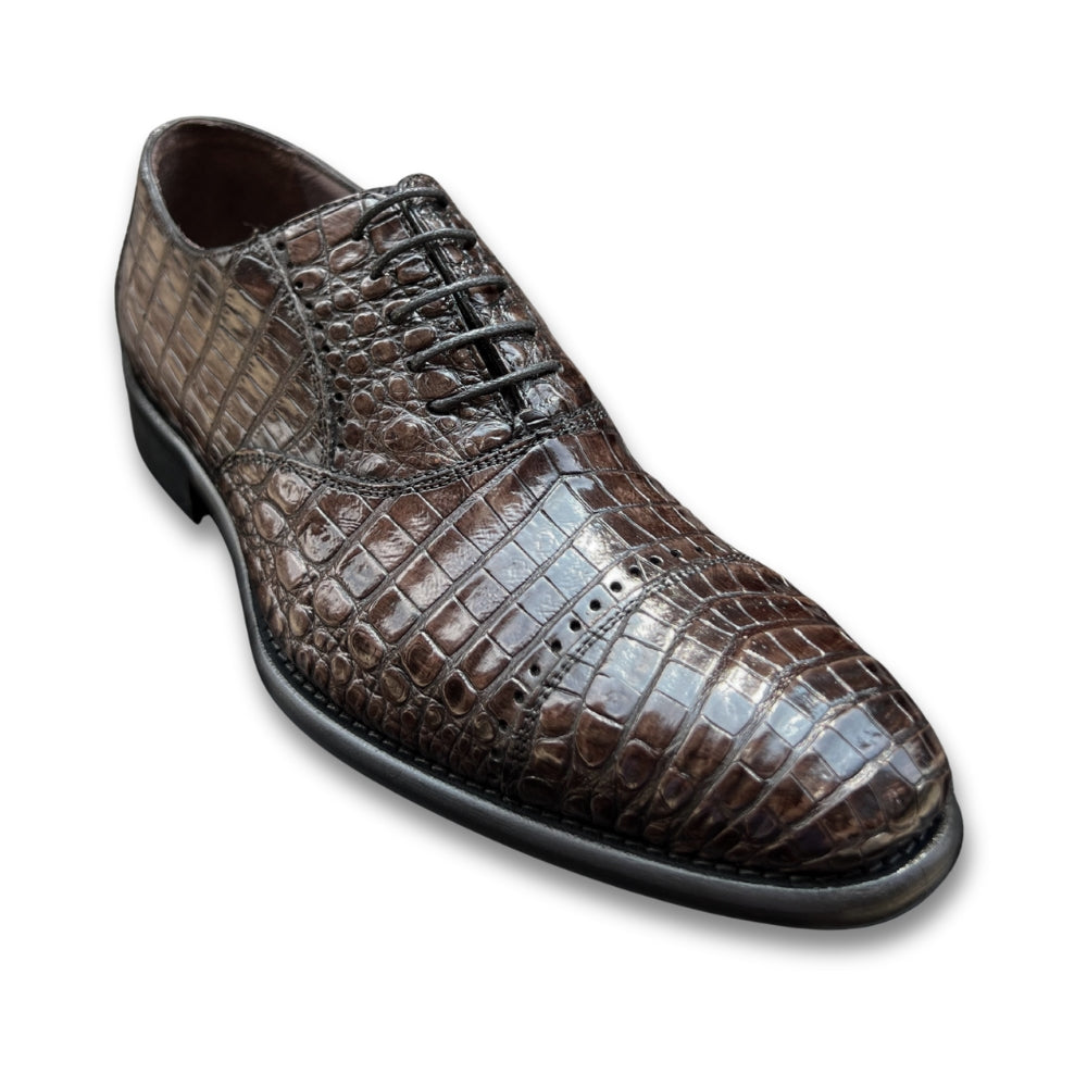 Calzoleria Toscana Caiman Cap-Toe Dress-Up Shoes - Cellini Uomo 