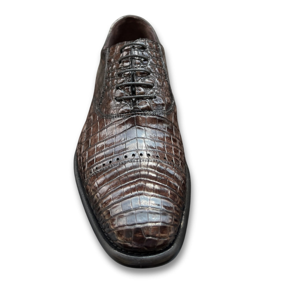 Calzoleria Toscana Caiman Cap-Toe Dress-Up Shoes - Cellini Uomo 