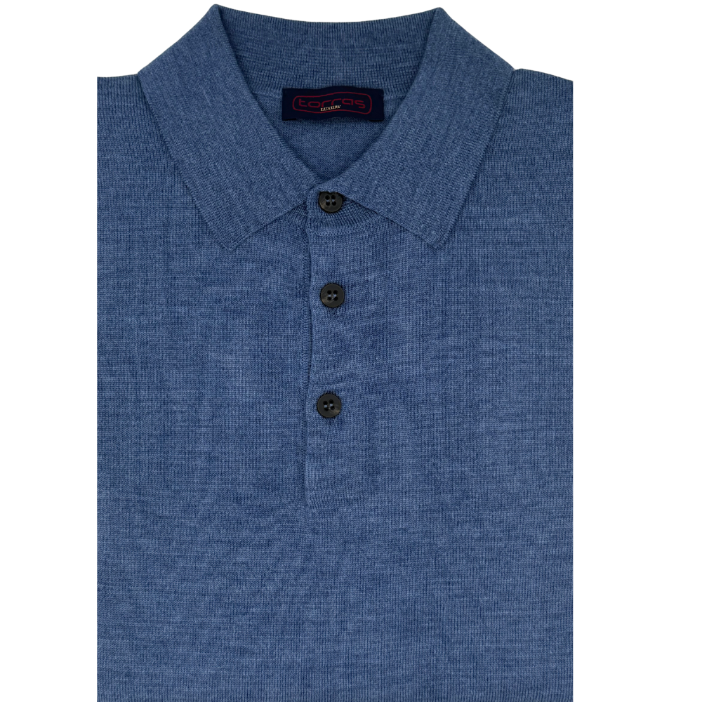 Torras Button Up Knit Polo 1312238R - Cellini Uomo 