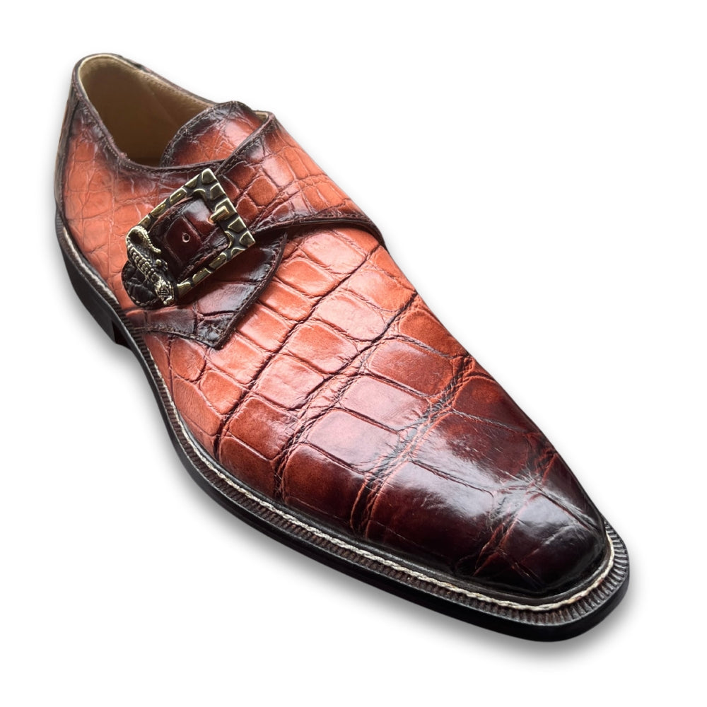 Mauri 3281 Alligator Monk Strap - Cellini Uomo 
