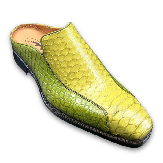 Sheriff Collection 2538-2002 Avocado Alligator and Python Half Shoes