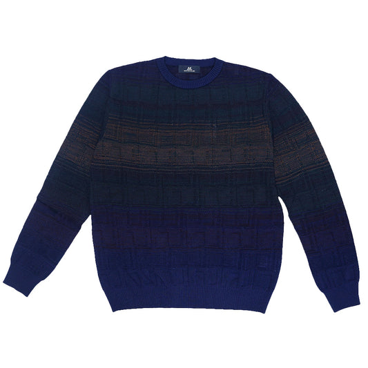 Impulso By Maglificio Liliana Navy and Multi-Colored Italian Sweater 30124110M