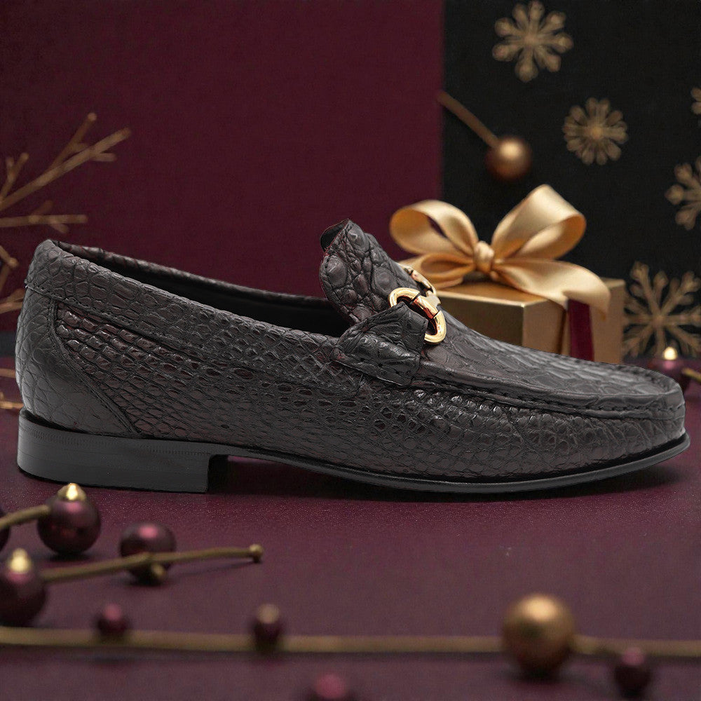 Calzoleria Toscana 3238 Alligator & Crocodile DISO Rolls-Royce Loafer - Cellini Uomo 