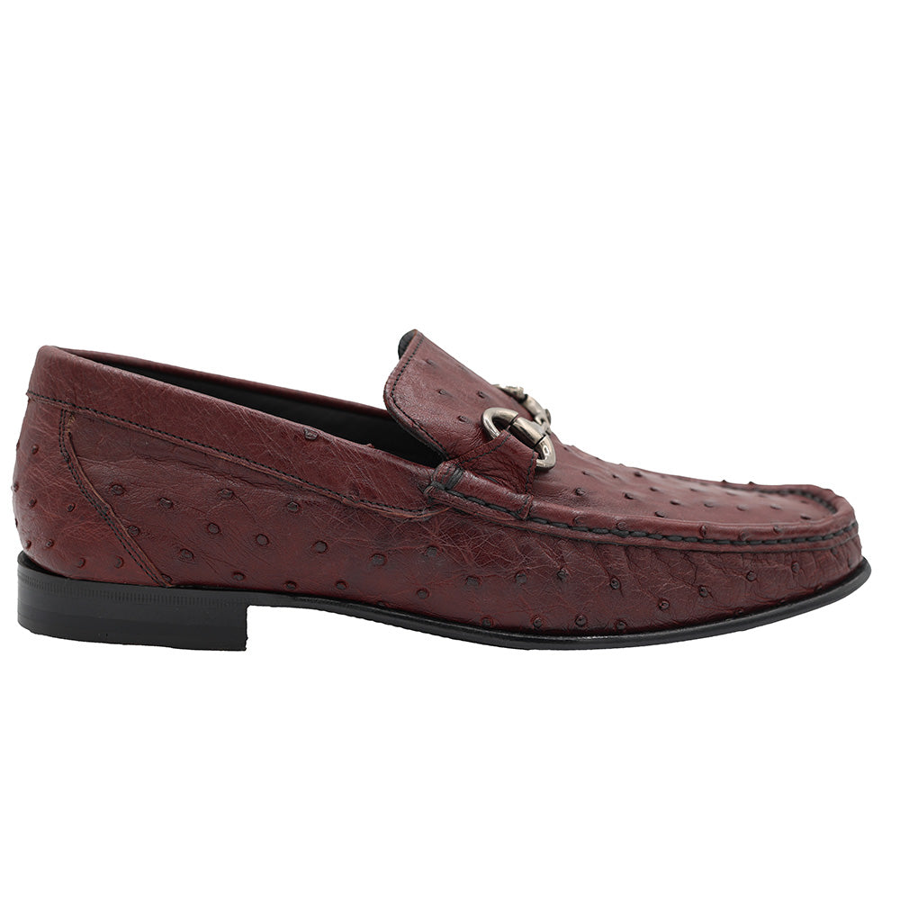 Calzoleria Toscana V2-3238 Ostrich Loafer Dark Colors - Cellini Uomo 