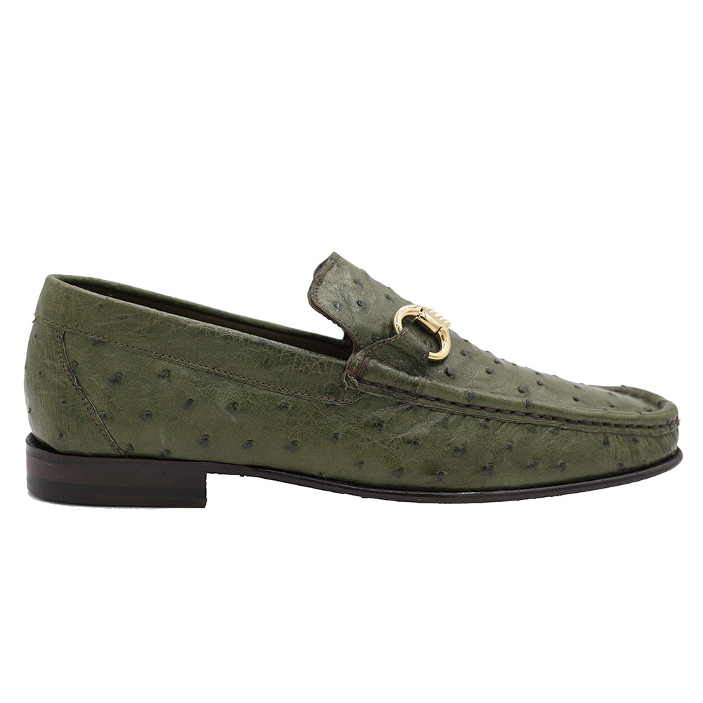 Calzoleria Toscana V2-3238 Ostrich Loafer Dark Colors - Cellini Uomo 