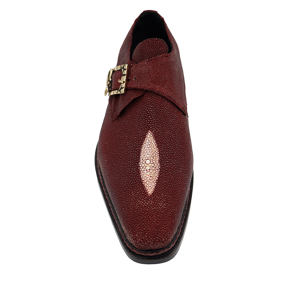 Mauri 3281 Stingray Ruby Red Monk Strap - Cellini Uomo 