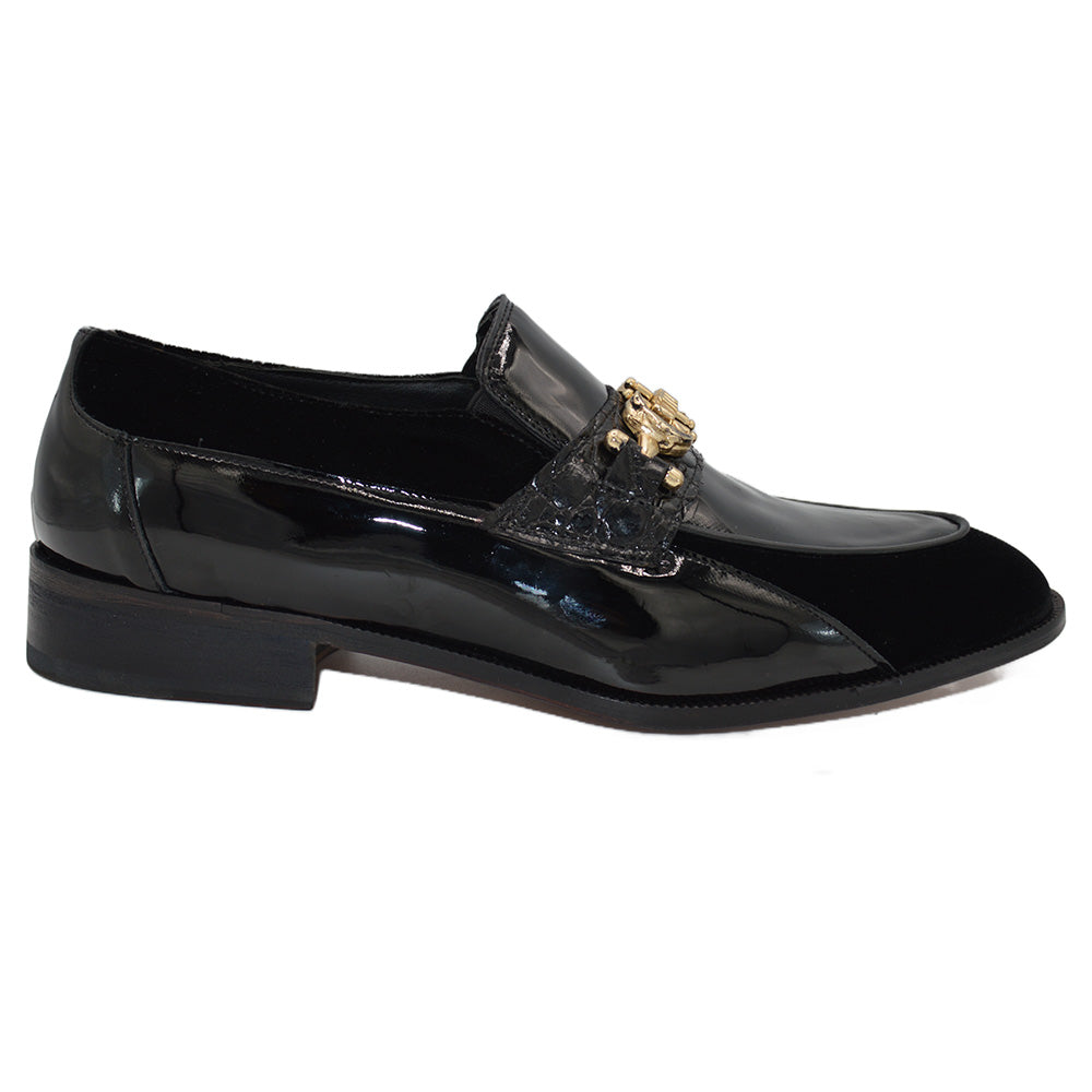 Black hotsell Velvet with Black Alligator Trim (S)