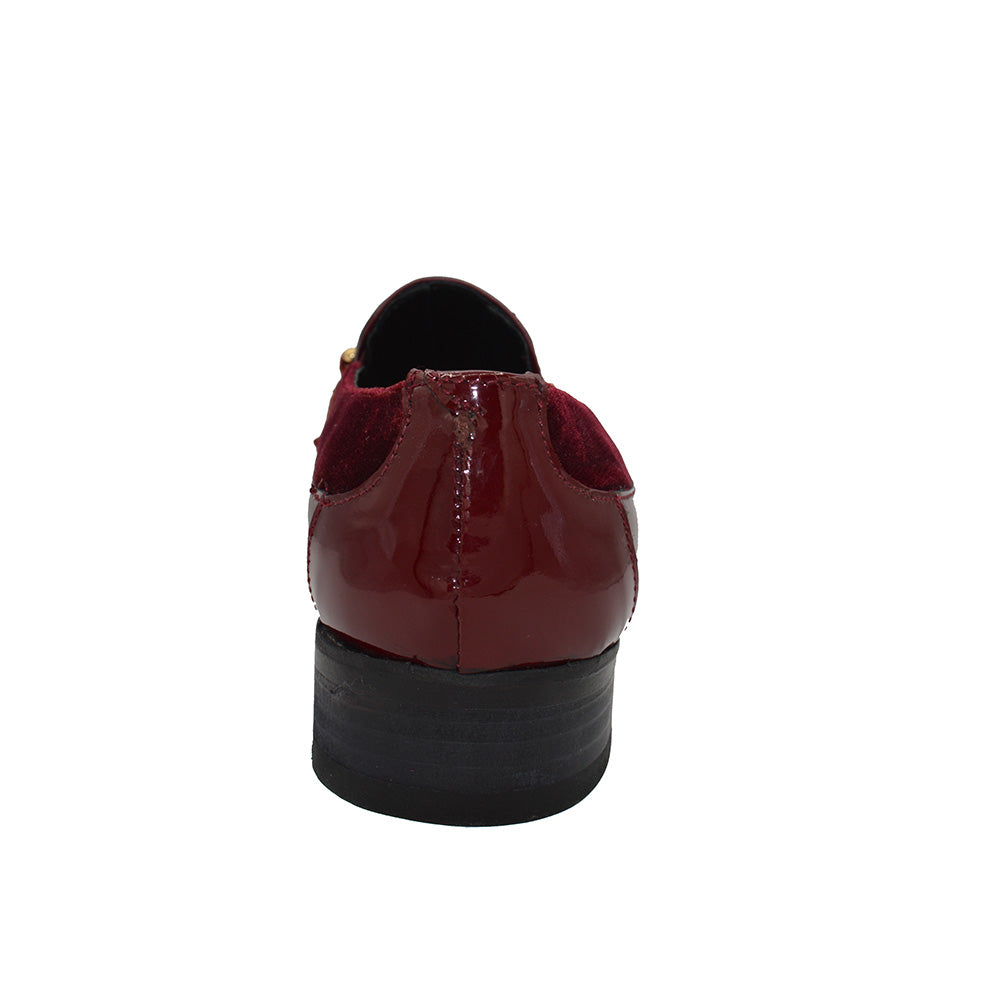 Mauri 4993 Velvet Patent Alligator Lace Up Shoe