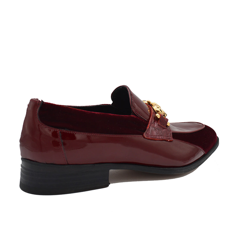 Mauri 4993 Velvet Patent Alligator Lace Up Shoe main image 1