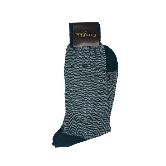 Men's Cotton Socks Light Teal - Cellini Uomo 