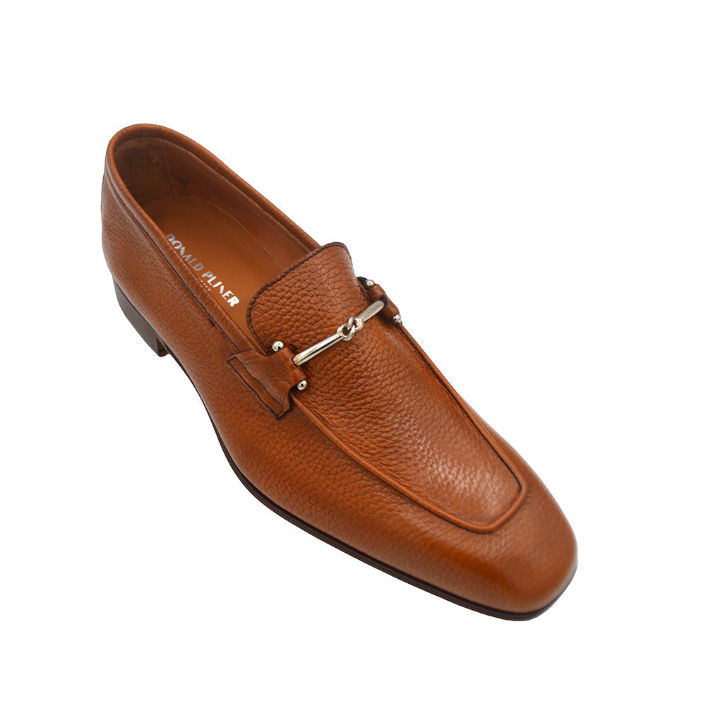 Donald Pliner JACKSON Tumbled Calf Leather Loafer - Cellini Uomo 