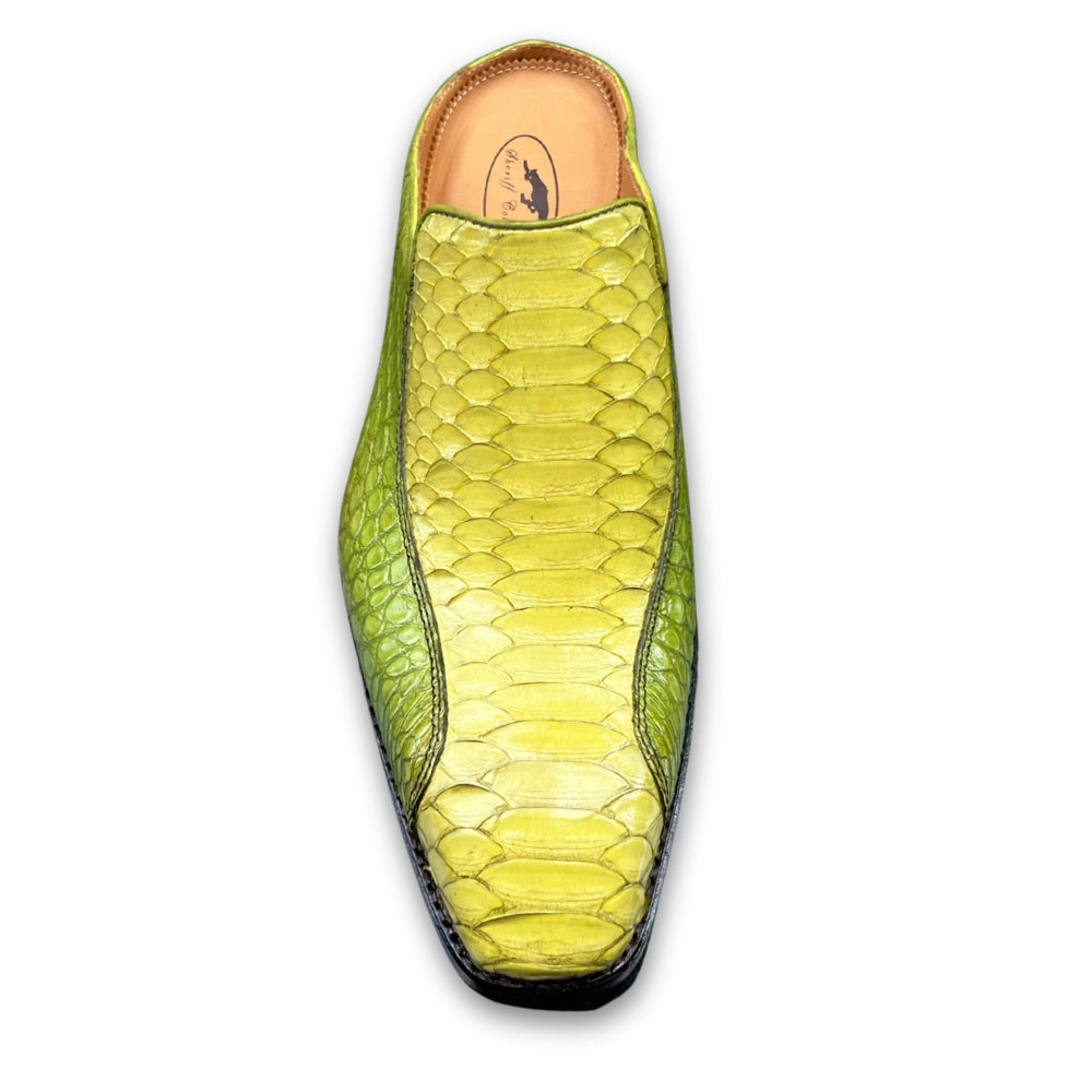 Sheriff Collection 2538-2002 Avocado Alligator and Python Half Shoes