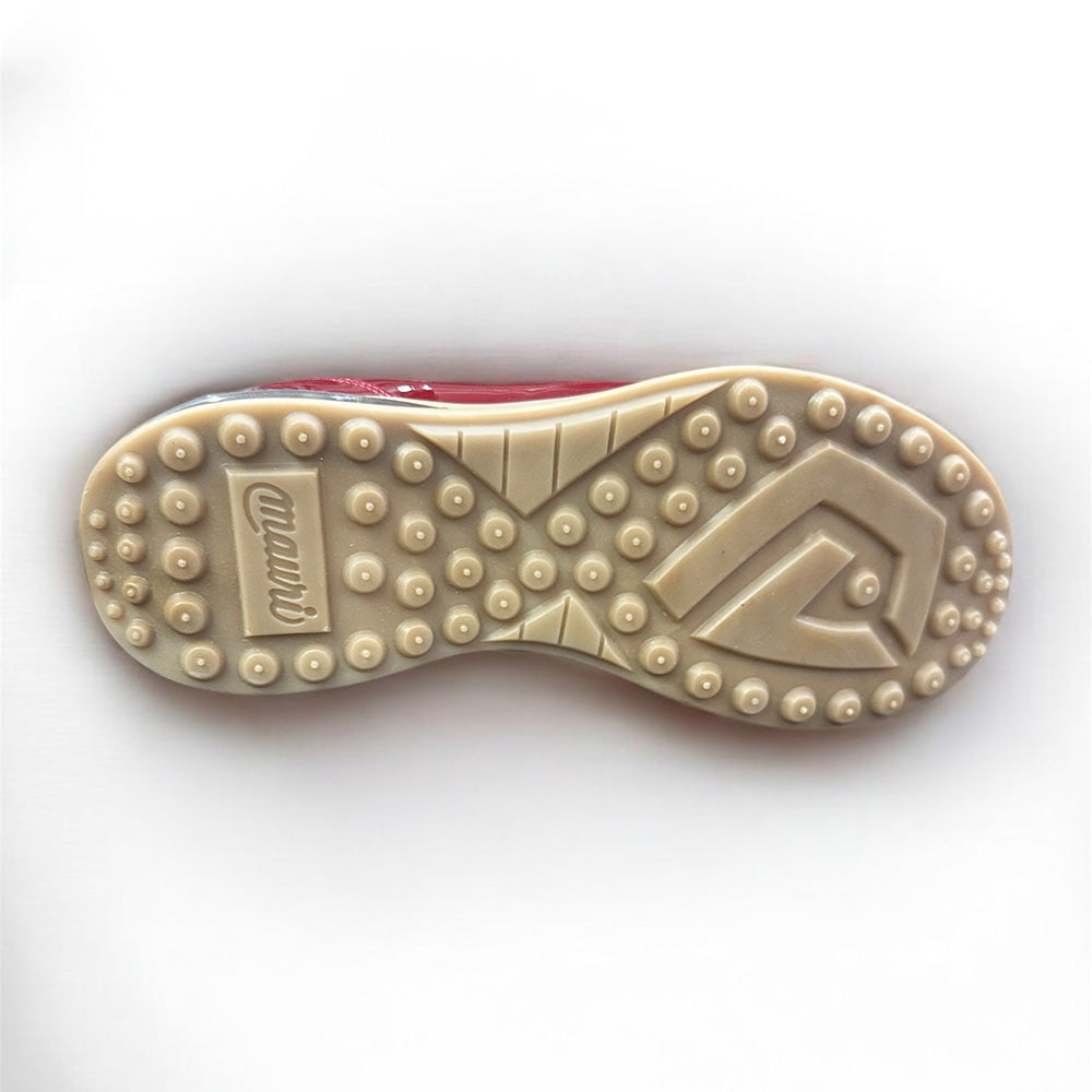 Mauri 8900 Patent Raspberry Baby Crocodile Champagne Sneakers - Cellini Uomo 