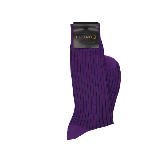 Men's Cotton Socks Purple - Cellini Uomo 