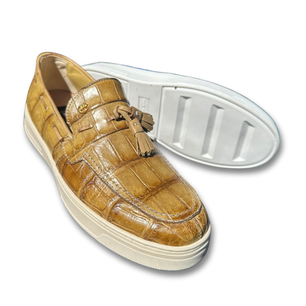 Mauri 8800 Alligator Calf Hand Painted Sneakers - Cellini Uomo 