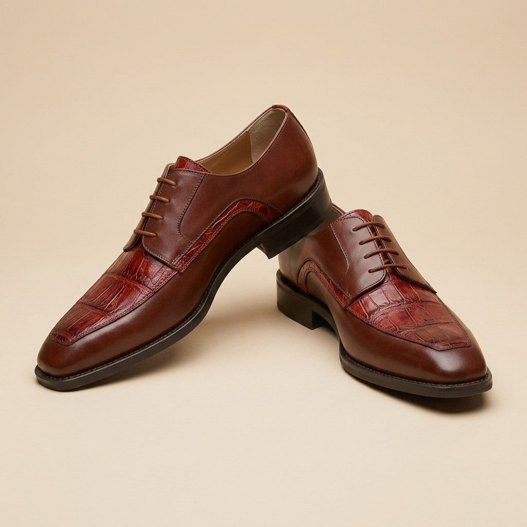 Mauri 4642 Alligator and Leather Lace Up Shoes