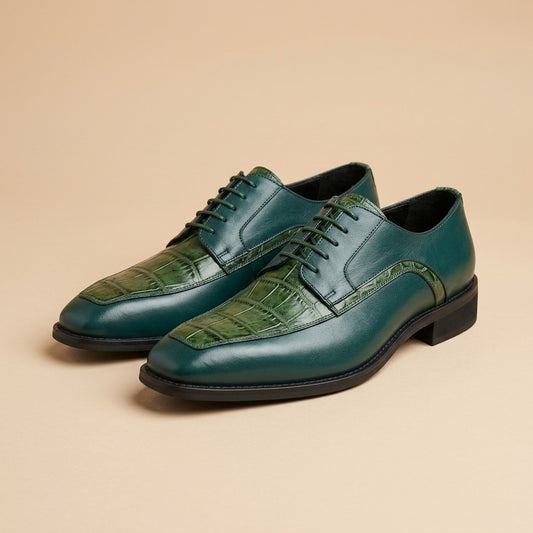Mauri 4642 Alligator and Leather Lace Up Shoes