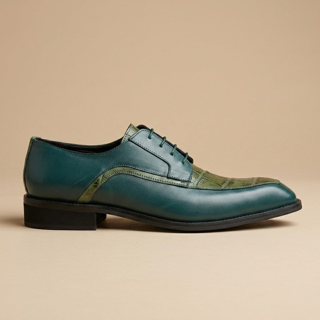 Mauri 4642 Alligator and Leather Lace Up Shoes