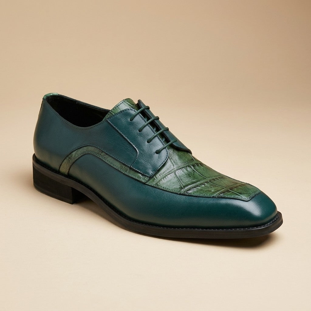 Mauri 4642 Alligator and Leather Lace Up Shoes