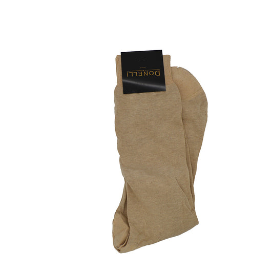 Men's Cotton Socks Light Solid Beige - Cellini Uomo 