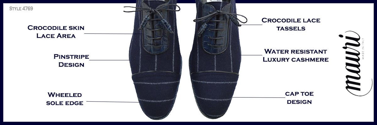 Sheriff Collection Mauri 4769 Cashmere lace-up dress shoes, stylish and high-quality men's footwear, made with soft cashmere material.