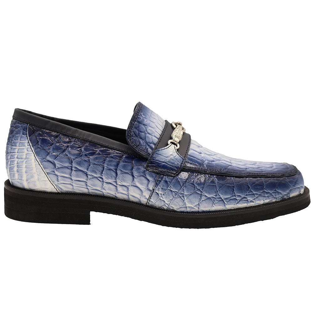 Mauri 4894 Alligator Dirty Blue - Cellini Uomo 