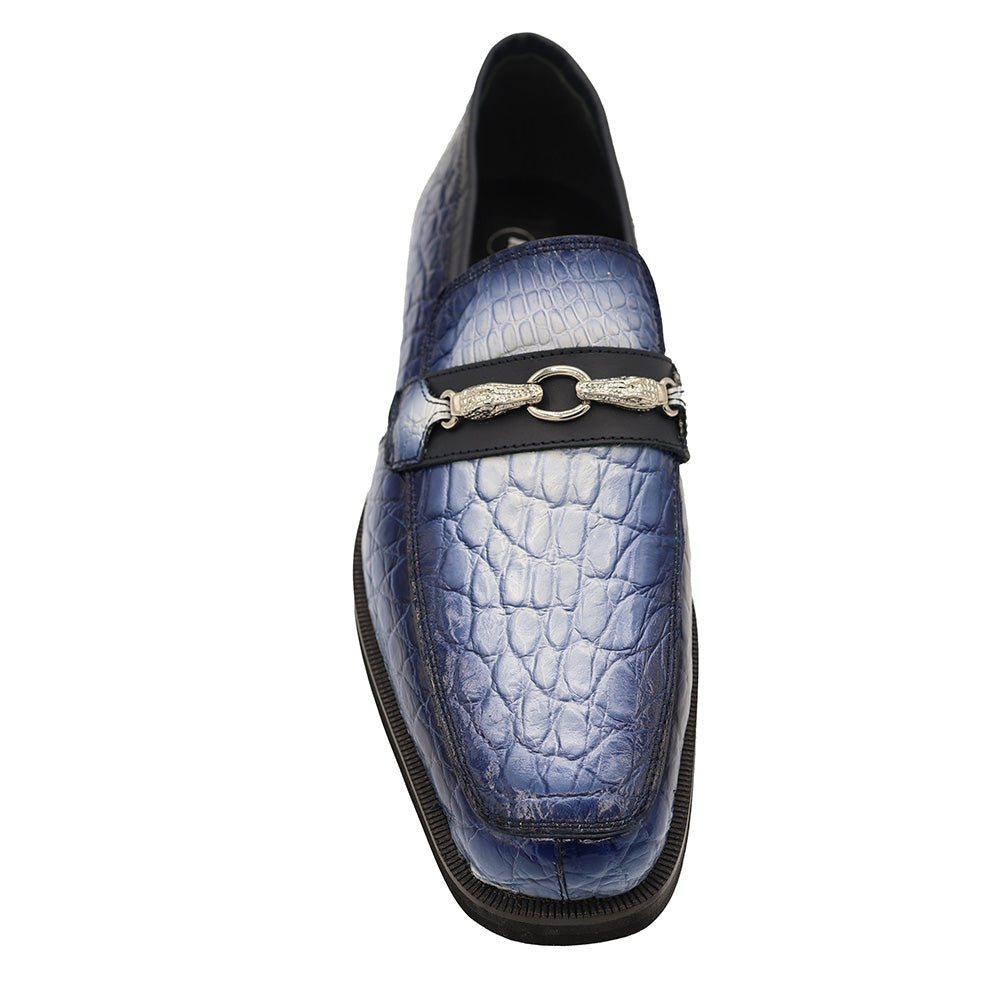 Mauri 4894 Alligator Dirty Blue - Cellini Uomo 