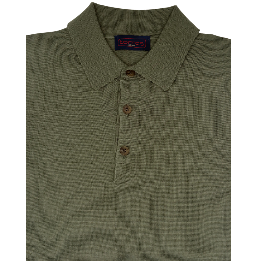 Torras Button Up Knit Polo 1312238R - Cellini Uomo 