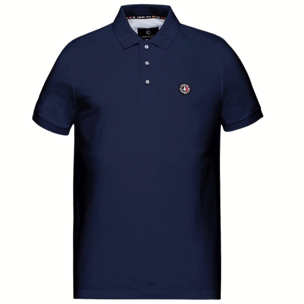 Impulso Polo Club Shirt 21040709Y, men's short-sleeve polo in classic style, with collar and buttons, displayed on a hanger.