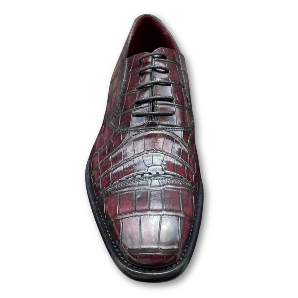 Calzoleria Toscana Caiman Cap-Toe Dress-Up Shoes - Cellini Uomo 