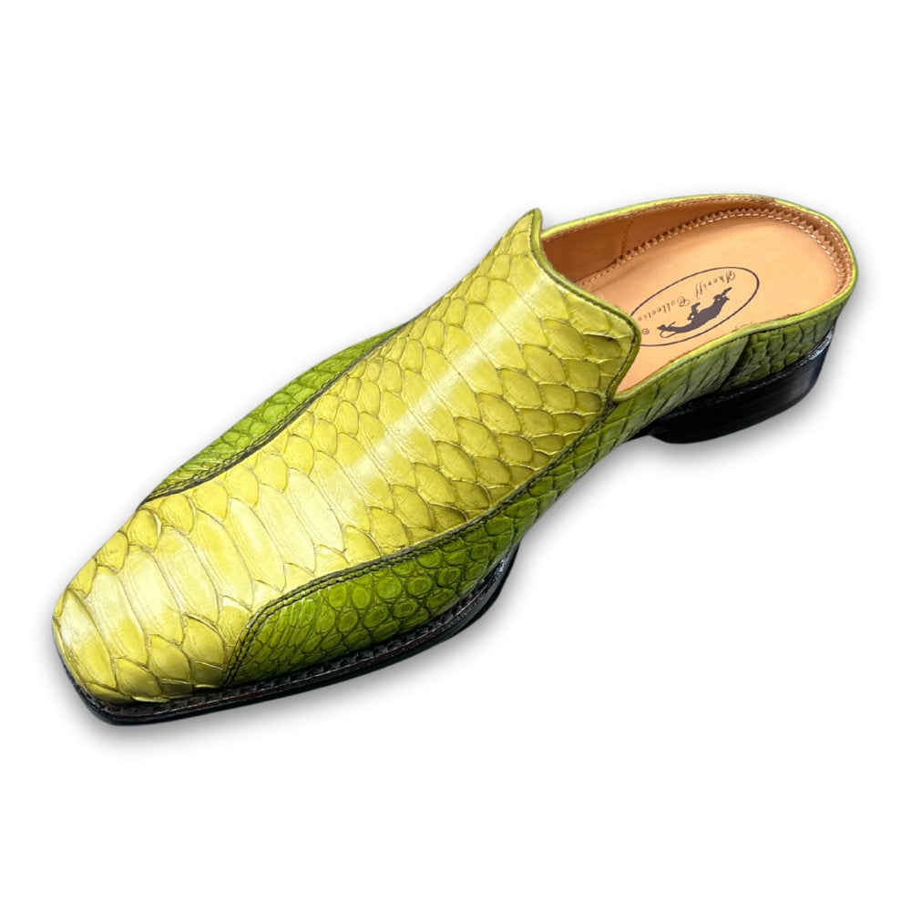 Sheriff Collection 2538-2002 Avocado Alligator and Python Half Shoes