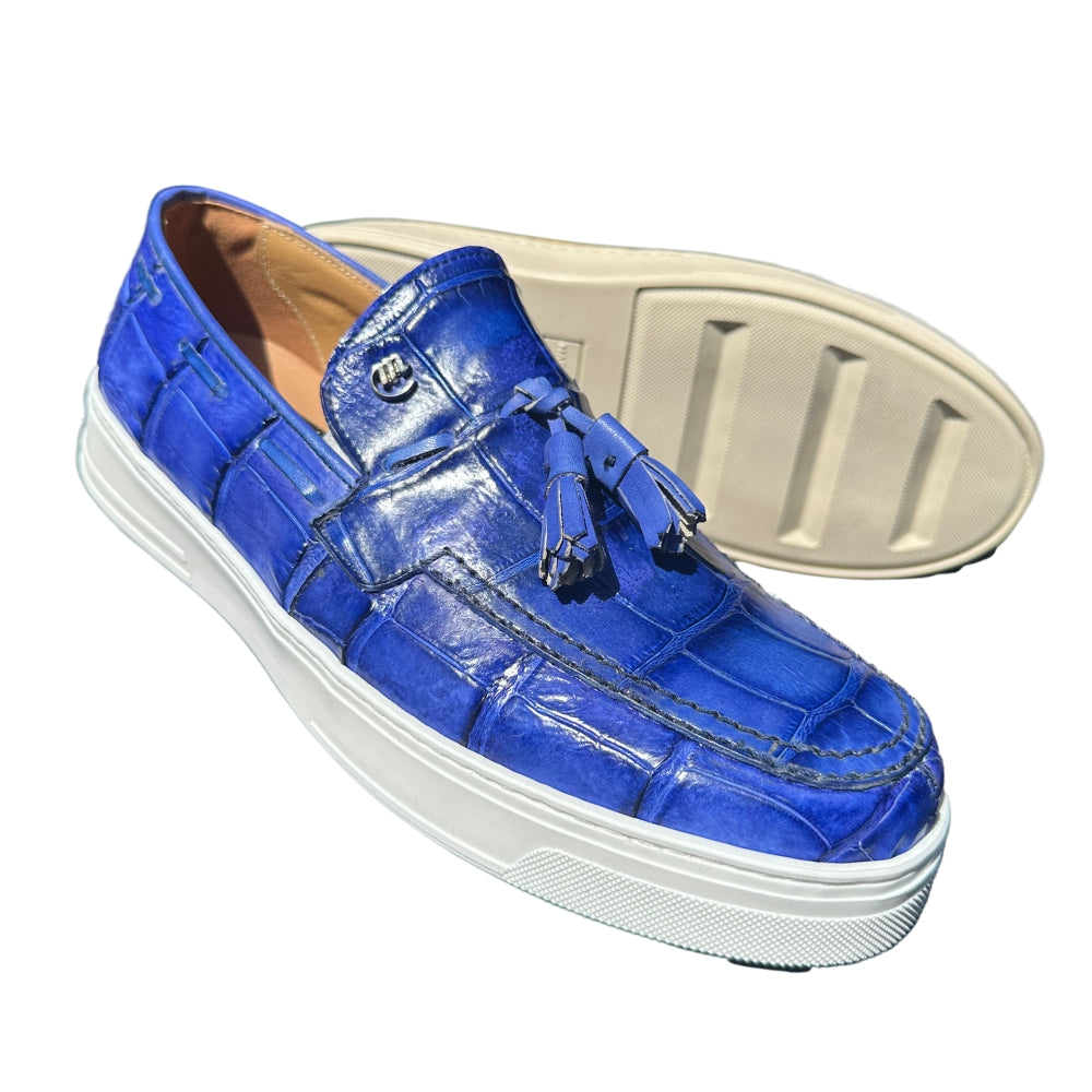 Mauri 8800 Alligator Calf Hand Painted Sneakers - Cellini Uomo 